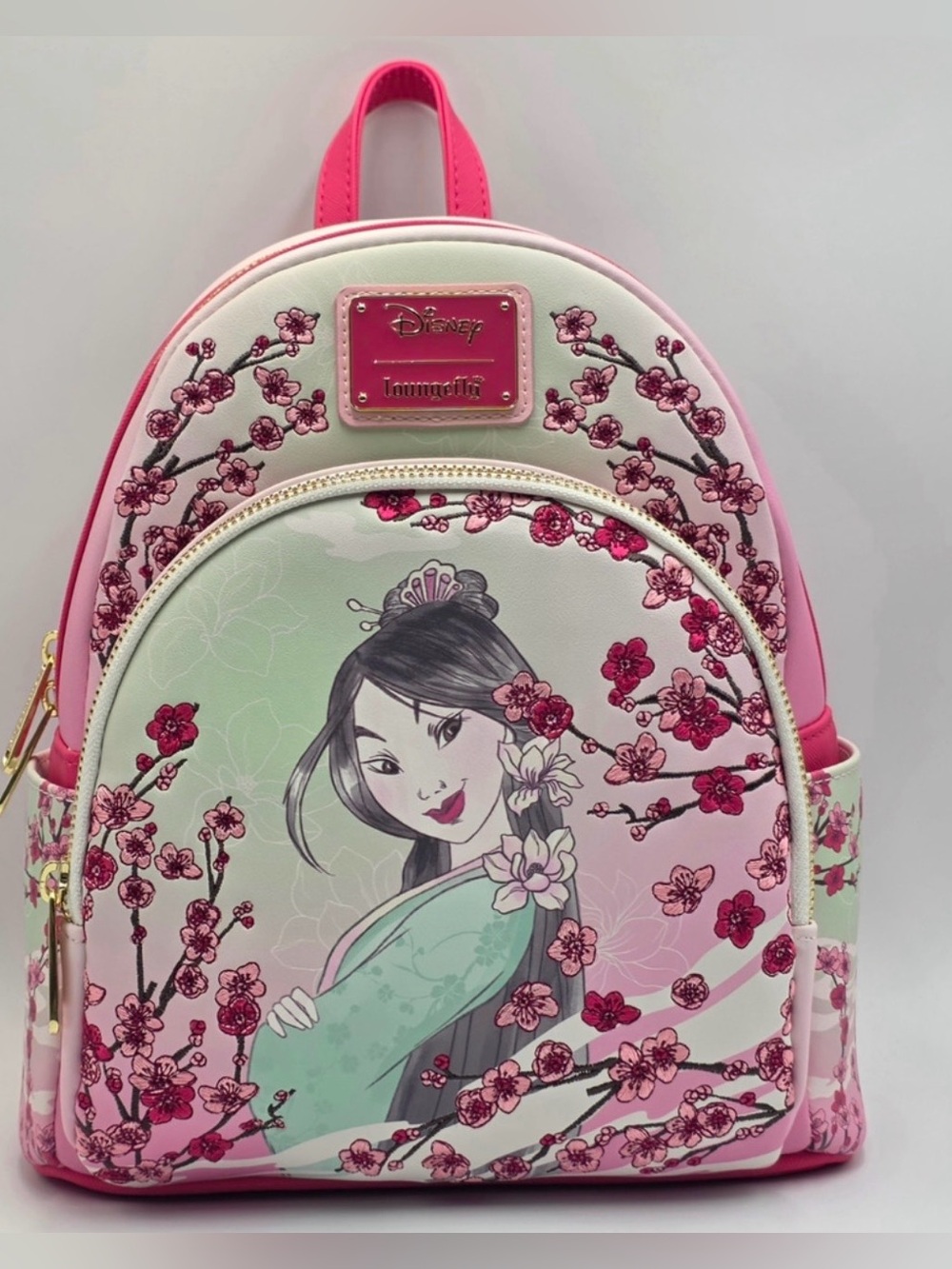 Loungefly Pink Mulan Cherry Blossom Mini Backpack *NWT